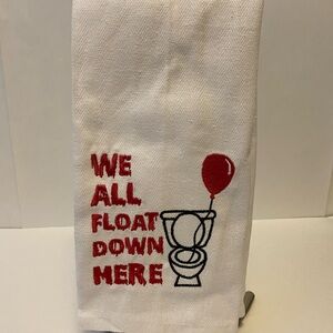 Decorative White Towel with Cheeky IT reference